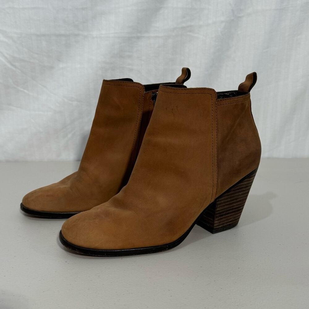 Cole Haan Brown Leather Ankle Booties Women’s Size 10B Classic Western Preppy